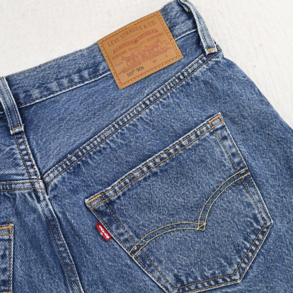 Levis 501 90s XX Jeans Mens 29x30 Blue Straight Leg Denim Button Fly